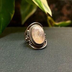 925 Sterling Silver Moonstone Ring size 6.5